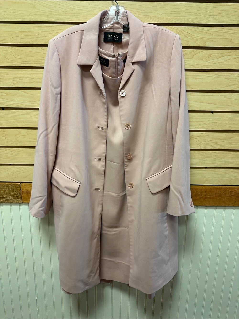 Dana Buchman Dusty Blush Longline Blazer Jacket and Dress